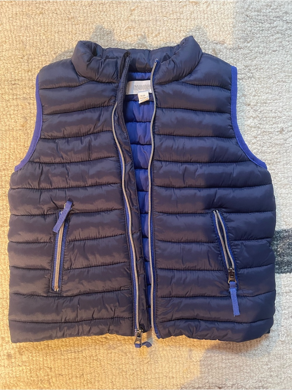 Gymboree Toddler Quilted Puffer Vest Navy Blue - Size 18-24M